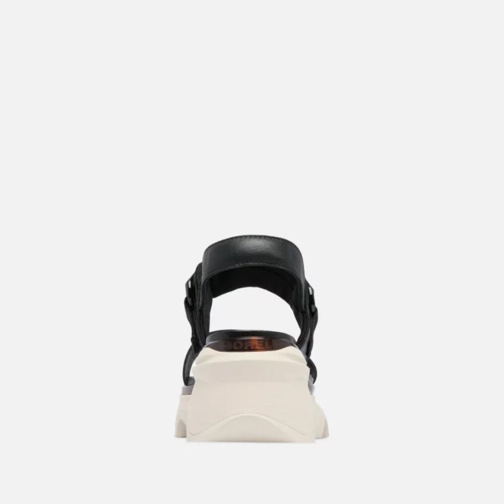 Sorel KINETIC Impact Slingback Heel Women's Sandal in Black/Chalk - Picture 3 of 11